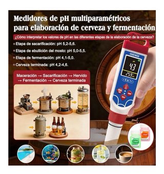 Medidor pH Piscina 5 en 1 GIDIGI