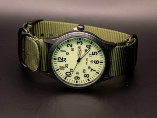 Reloj Estilo Militar Correa Nato Verde