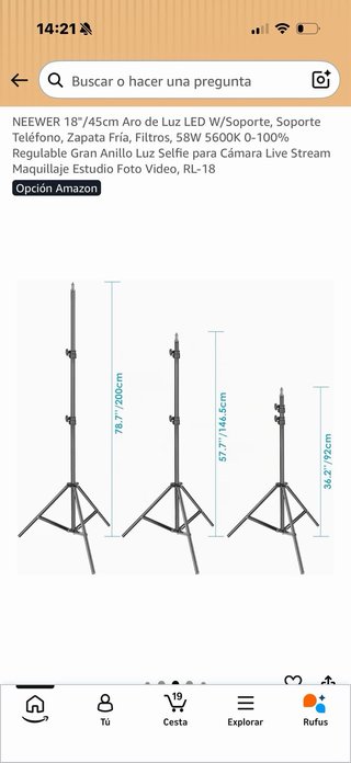 Aro de Luz Neewer 48cm