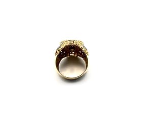 Anillo Versace Oro 18k Negro Diamantes Talla 19