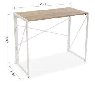 Mesa escritorio plegable Versa madera y metal