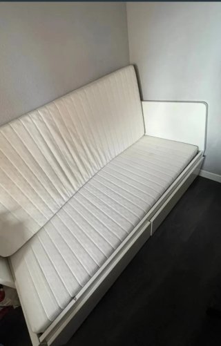 Cama con cajones convertible de individual a doble