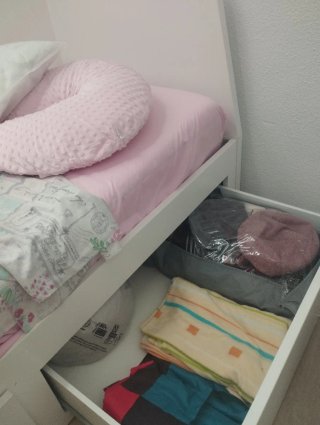 Cama con cajones convertible de individual a doble