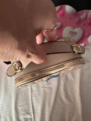 Bolso Corazón Coach Beige