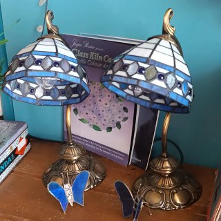 Lampade Tiffany Vintage in Ottone