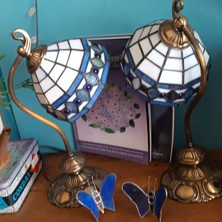 Lampade Tiffany Vintage in Ottone