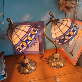 Lampade Tiffany Vintage in Ottone