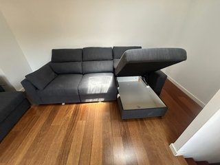 Sofá cama esquinero IKEA VIMLE azul oscuro