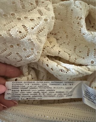 Blusa Zara pizzo crochet avorio Tg S