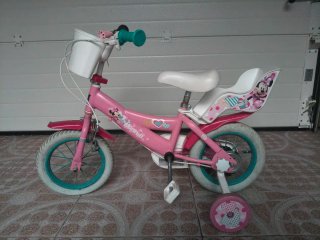 Bicicleta infantil Minnie Mouse rosa