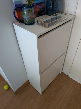 Zapatero Ikea Blanco y Transparente
