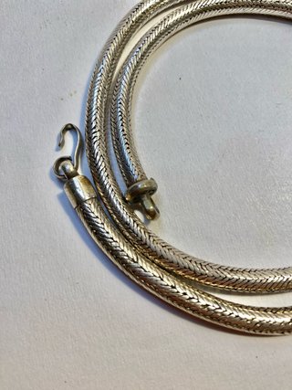 Papure Collana e Bracciale Snake Argento Vintage