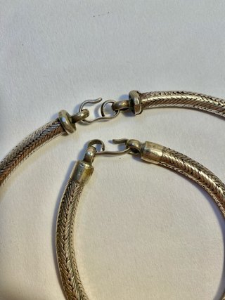Papure Collana e Bracciale Snake Argento Vintage