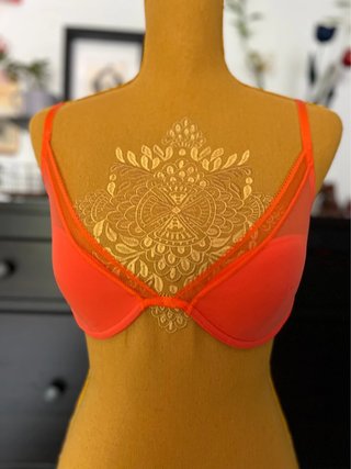 La PERLA - Bra - Mesh Underwire Lingerie - Coral