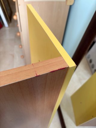 Conjunto estantería madera y metal