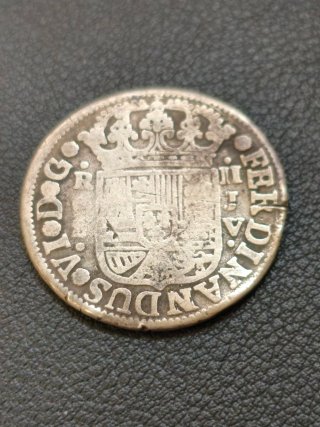 Moneda 2 Reales 1758 Plata Fernando VI