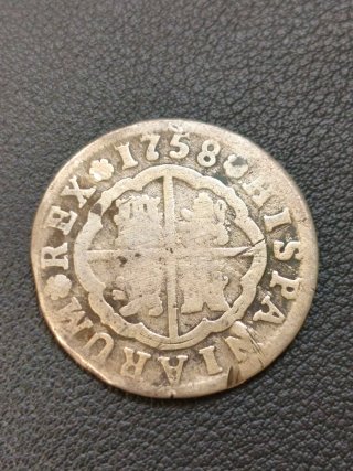 Moneda 2 Reales 1758 Plata Fernando VI