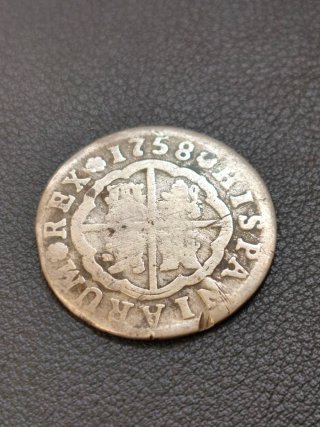 Moneda 2 Reales 1758 Plata Fernando VI