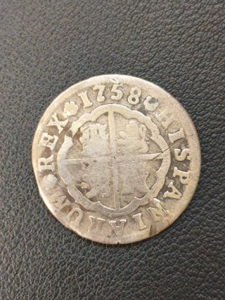 Moneda 2 Reales 1758 Plata Fernando VI