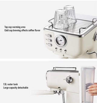 Cafetera Espresso 20 Bar con Vaporizador