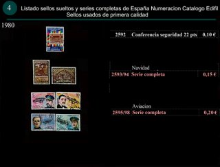 Sellos Año 1980 Completo y sueltos Usados España