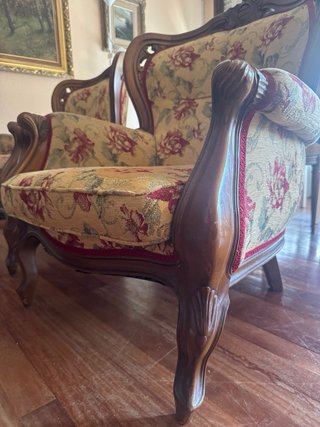 2 Sillones de Tela y Madera