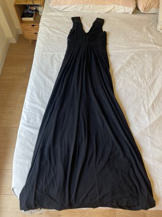 Vestido largo negro Zara Talla M