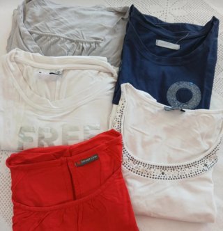 Lote 7 camisetas mujer algodón
