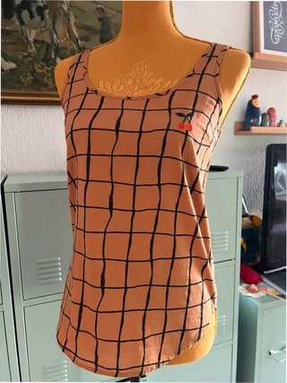 Nadadelazos - Sleeveless Top - Grid Print 100%