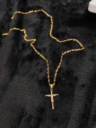 Collana croce con timbro 750 ( Nuova )