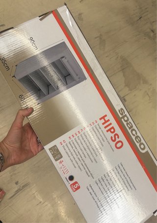 Zapatero Spaceo Gris con Tapa 90x35x60