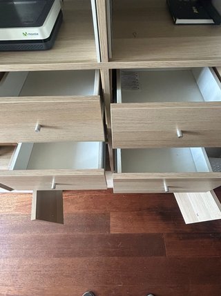 Estantería KALLAX IKEA Roble con Cajones y Puertas