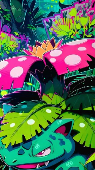 Poster Pokémon Venusaur Stile Grafico