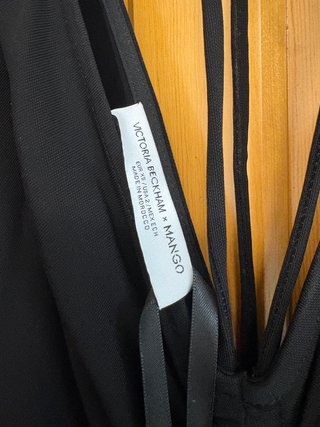 Vestido Victoria Beckham x Mango Negro Talla XS