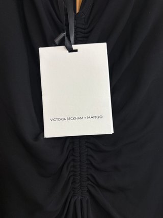 Vestido Victoria Beckham x Mango Negro Talla XS