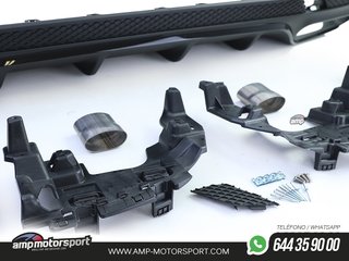 DIFUSOR TRASERO MERCEDES GLE W166 15-18 + COLAS NEGRAS