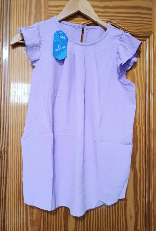 Blusa Mundo Mix malva manga sisa talla M/L