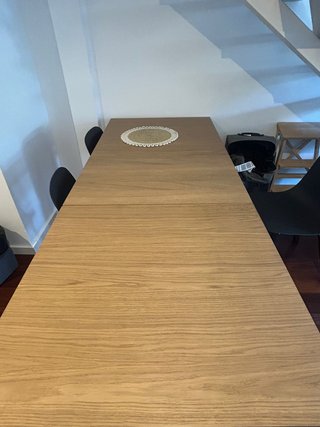 Mesa extensible IKEA TARSELE roble y negro