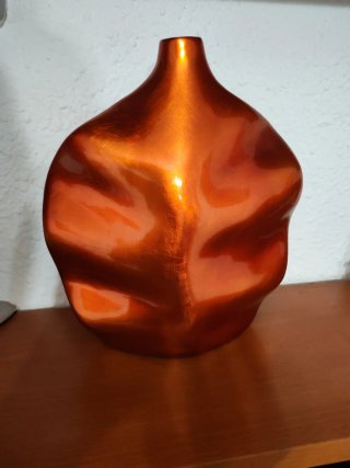 Jarrón Decorativo Metálico Naranja