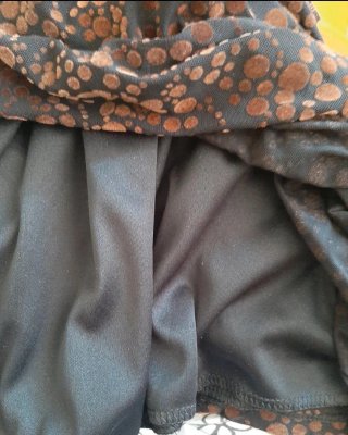 Vestido lencero transparente topos con forro