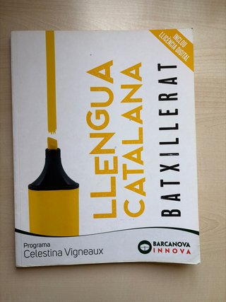 Llibre llengua catalana 2º batxillerat. Barcanova