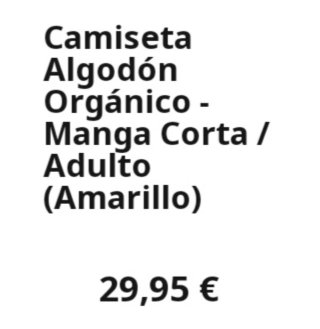 Camiseta amarilla algodón orgánico Surf Monkey