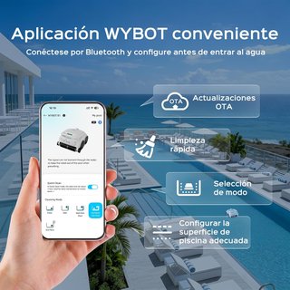 Robot Limpiafondos Piscina WYBOT B1 Inalámbrico
