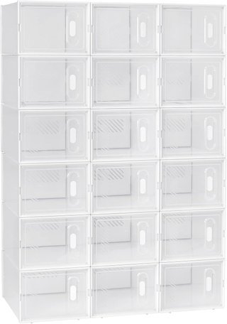 18 CAJAS ORGANIZADORAS DE ZAPATOS WOLTU APILABLES