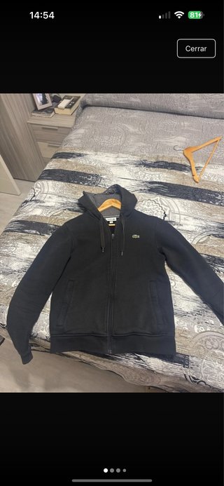 Sudadera Lacoste Negra con Cremallera