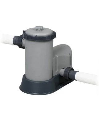 Bestway Piscina Desmontable Tubular Power Steel Rectangular 5,49m x2,74mx1,22m Diseño Ratán Gris