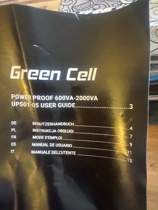 SAI Green Cell PowerProof 600VA / 360W LCD
