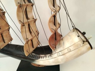Lampada Veliero Corno Orientale Vintage