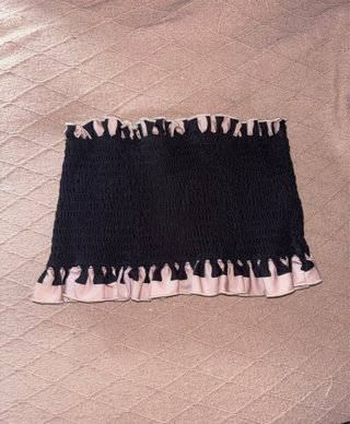 Conjunto negro y beige verano