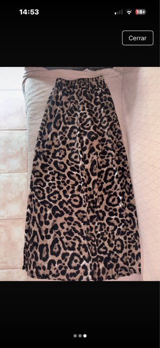 Conjunto leopardo top y falda S